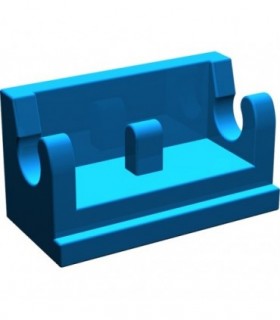 Blue Hinge Brick 1 x 2 Base