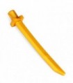 Pearl Gold Minifig, Weapon Sword Blade with Bar, Square Crossguard