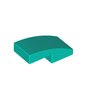 Dark Turquoise Slope, Curved 2 x 1