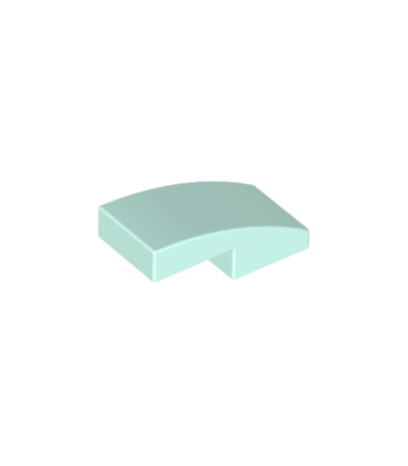 Light Aqua Slope, Curved 2 x 1