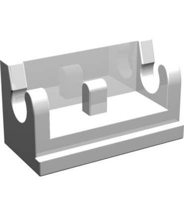 White Hinge Brick 1 x 2 Base