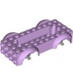 Lavender Vehicle, Base 5 x 10 x 2 1/2 w/ Mudguards and 6 x 2 Recessed Center w/ 3 Holes w/ L. Bluish Gray Wheels Holders