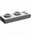 Light Gray Hinge Plate 1 x 2 with 3 Fingers on End - Hollow Studs