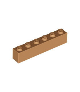 Medium Nougat Brick 1 x 6