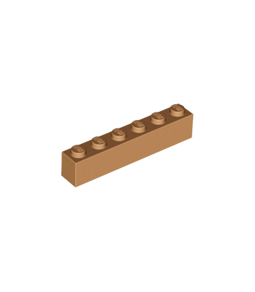 Medium Nougat Brick 1 x 6