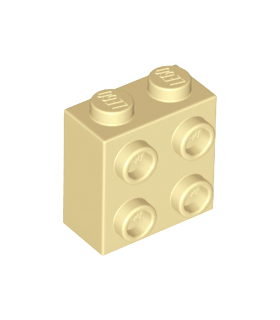 Tan Brick, Modified 1 x 2 x 1 2/3 with Studs on 1 Side