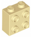 Tan Brick, Modified 1 x 2 x 1 2/3 with Studs on 1 Side