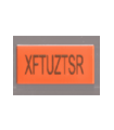 Orange Tile 1 x 2 with Groove with EXO-CODE XFxxxxxx Pattern