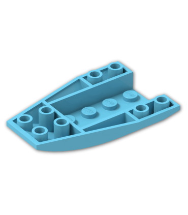 Medium Azure Wedge 6 x 4 Triple Inverted Curved