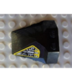 Black Wedge 4 x 4 Pyramid Center with Yellow and Silver Machinery Pattern on Left Side (Sticker) - Set 8105
