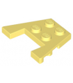 Bright Light Yellow Wedge, Plate 3 x 4 with Stud Notches