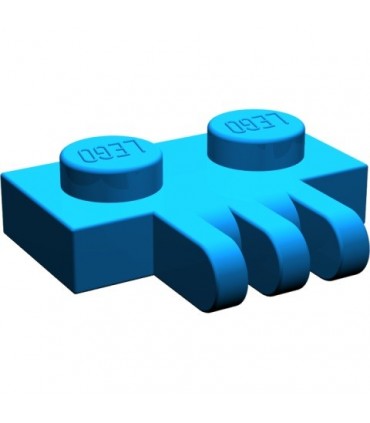 Blue Hinge Plate 1 x 2 with 3 Fingers On Side