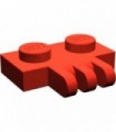 Red Hinge Plate 1 x 2 with 3 Fingers On Side