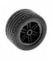 Black Wheel 30.4mm D. x 20mm with No Pin Holes and Reinforced Rim with Black Tire 43.2 x 22 ZR