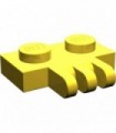 Yellow Hinge Plate 1 x 2 with 3 Fingers On Side