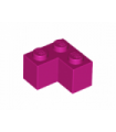 Magenta Brick 2 x 2 Corner