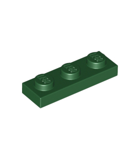 Dark Green Plate 1 x 3
