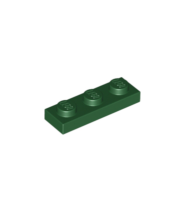 Dark Green Plate 1 x 3