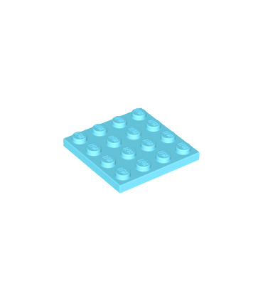 Medium Azure Plate 4 x 4