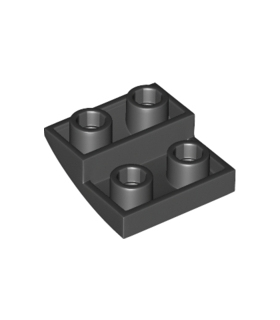 Black Slope, Curved 2 x 2 Inverted