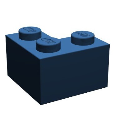 Dark Blue Brick 2 x 2 Corner
