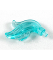 Trans-Light Blue Minifigure, Plume Feather Triple Compact / Flame / Water