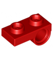 Red Plate, Modified 1 x 2 with Pin Hole on Bottom