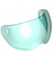 Trans-Light Blue Minifig, Visor Flight Helmet
