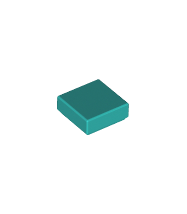 Dark Turquoise Tile 1 x 1