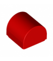 Red Brick, Modified 1 x 1 x 2/3 No Studs, Curved Top