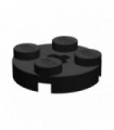 Black Plate, Round 2 x 2 with Axle Hole