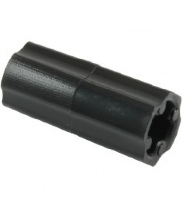 Black Technic, Axle Connector 2L (Smooth with x Hole + Orientation)