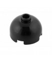 Black Brick, Round 2 x 2 Dome Top - Hollow Stud with Bottom Axle Holder x Shape + Orientation