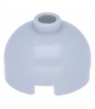 Light Bluish Gray Brick, Round 2 x 2 Dome Top - Hollow Stud with Bottom Axle Holder x Shape + Orientation