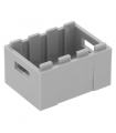 Light Bluish Gray Container, Crate with Handholds