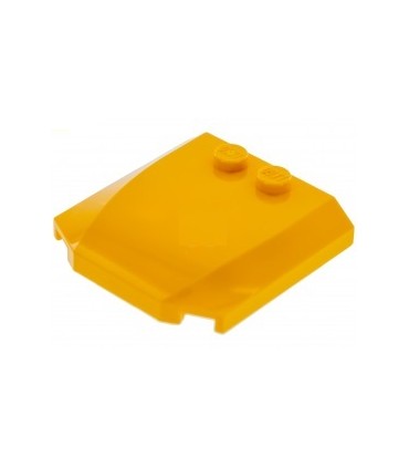 Bright Light Orange Wedge 4 x 4 x 2/3 Triple Curved