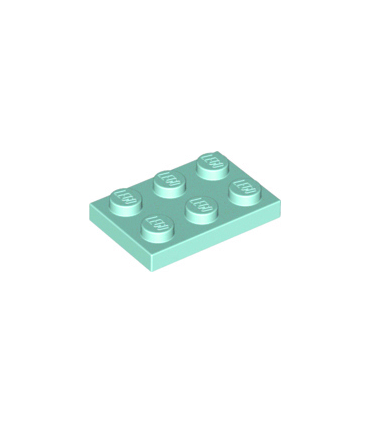 Light Aqua Plate 2 x 3