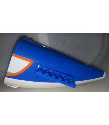 Blue Aircraft Fuselage Curved Aft Section with Stickers - Set 60104