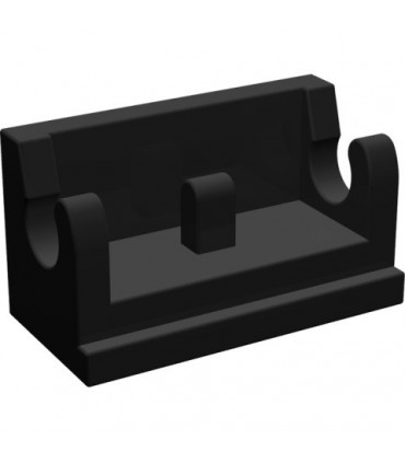 Black Hinge Brick 1 x 2 Base