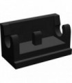Black Hinge Brick 1 x 2 Base
