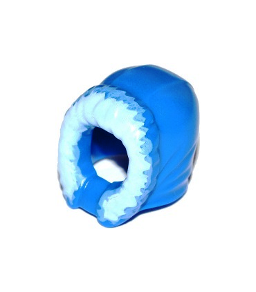 Blue Minifigure, Headgear Hood Fur-lined, Short, Narrow Facial Opening with Bright Light Blue Fur Edge Pattern