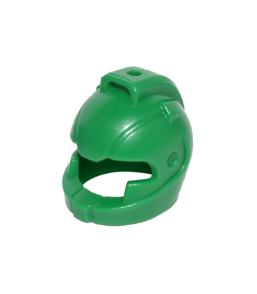 Green Minifigure, Headgear Helmet Space with Air Intakes and Hole on Top