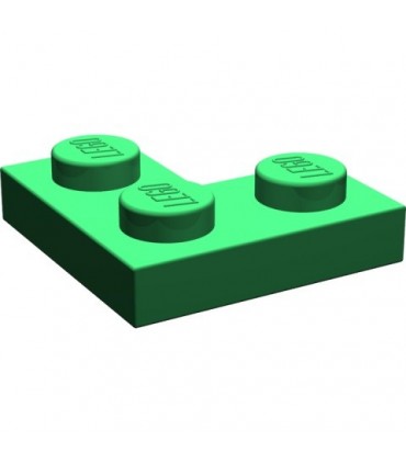 Green Plate 2 x 2 Corner