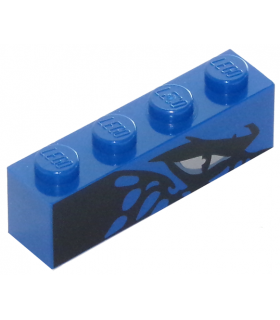 Blue Brick 1 x 4 with Dragon Eye Right Pattern
