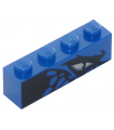 Blue Brick 1 x 4 with Dragon Eye Right Pattern