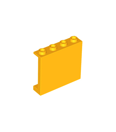 Bright Light Orange Panel 1 x 4 x 3 with Side Supports - Hollow Studs