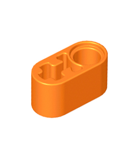Orange Technic, Liftarm 1 x 2 Thick with Pin Hole and Axle Hole