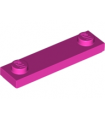 Dark Pink Plate, Modified 1 x 4 with 2 Studs with Groove