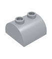 Light Bluish Gray Brick, Modified 2 x 2 Curved Top with 2 Top Studs