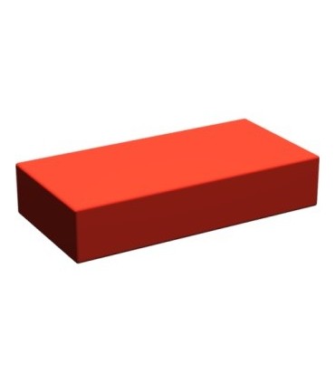 Red Tile 1 x 2